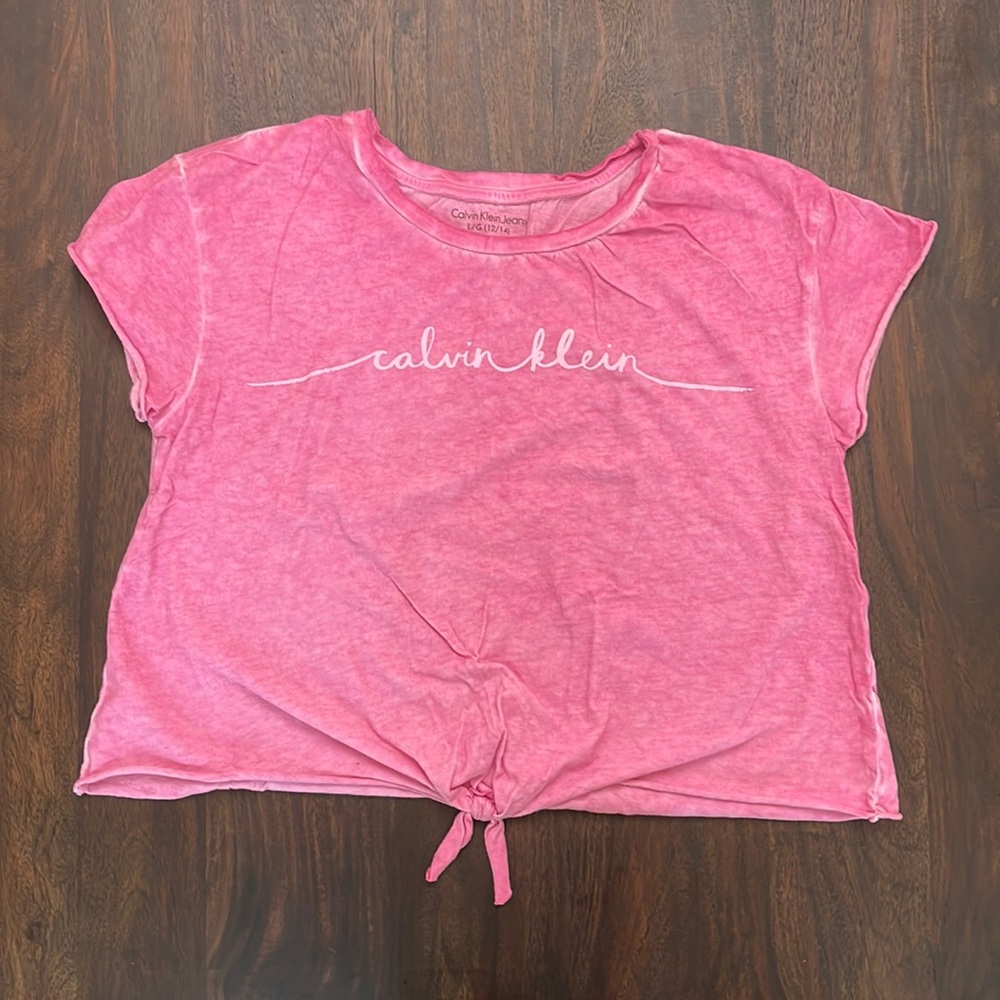 Girls Calvin Klein Jeans T-Shirt Pink